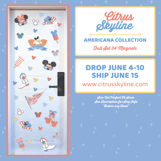 Americana Collection | Full Set of 34 Magnets