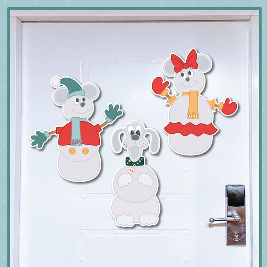 Sensational Snow Pals Magnets for Disney Fans and Merry Time Disney Cruise Doors