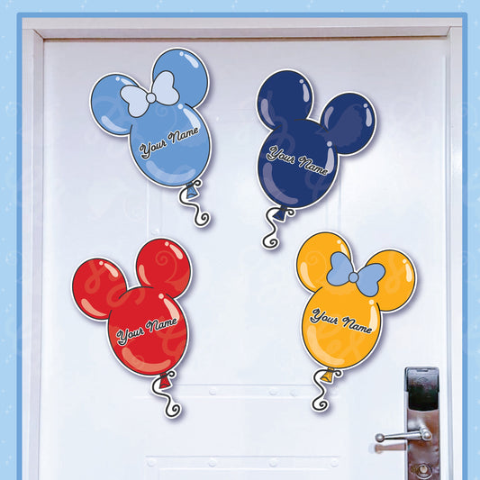 Custom Balloon Cruise Magnets in Mouse Shapes in Nautical Vibrant Hues