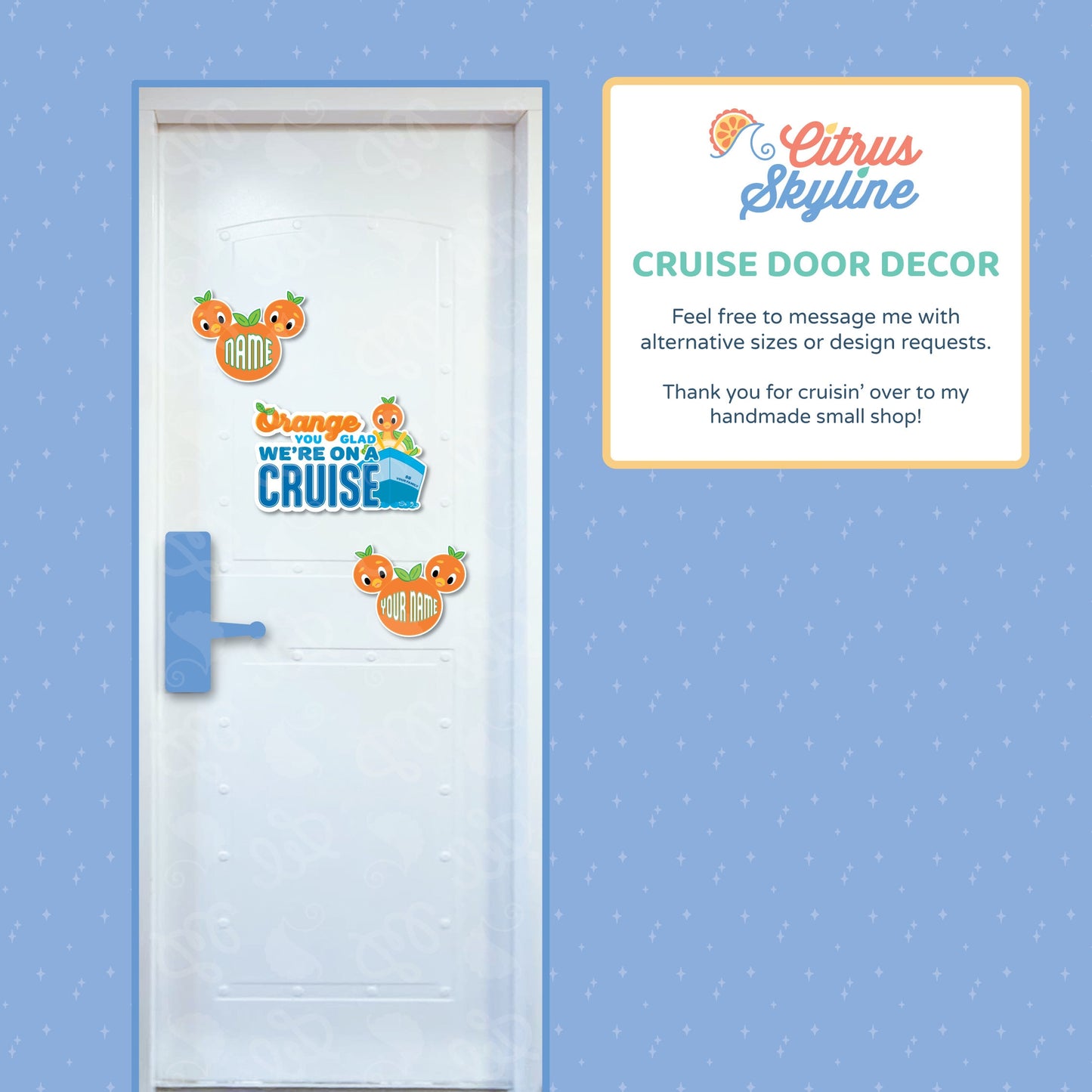 DCL Cruise Magnet: Orange You Glad We Are On A Cruise Customizable