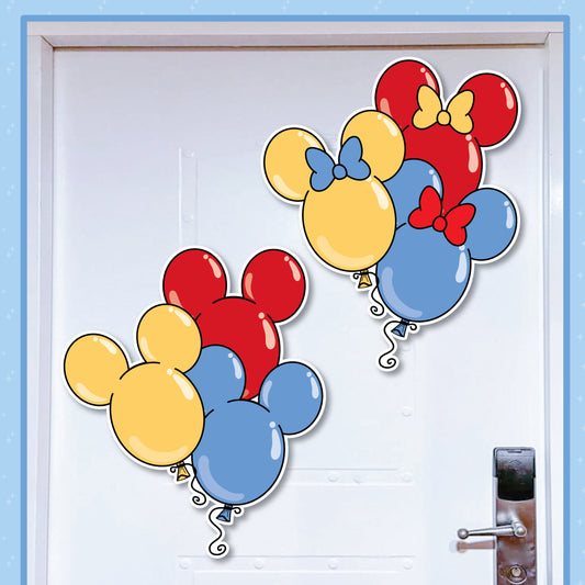 Birthday Balloons Cruise Magnets in Mickey or Minnie Shapes, Customizable